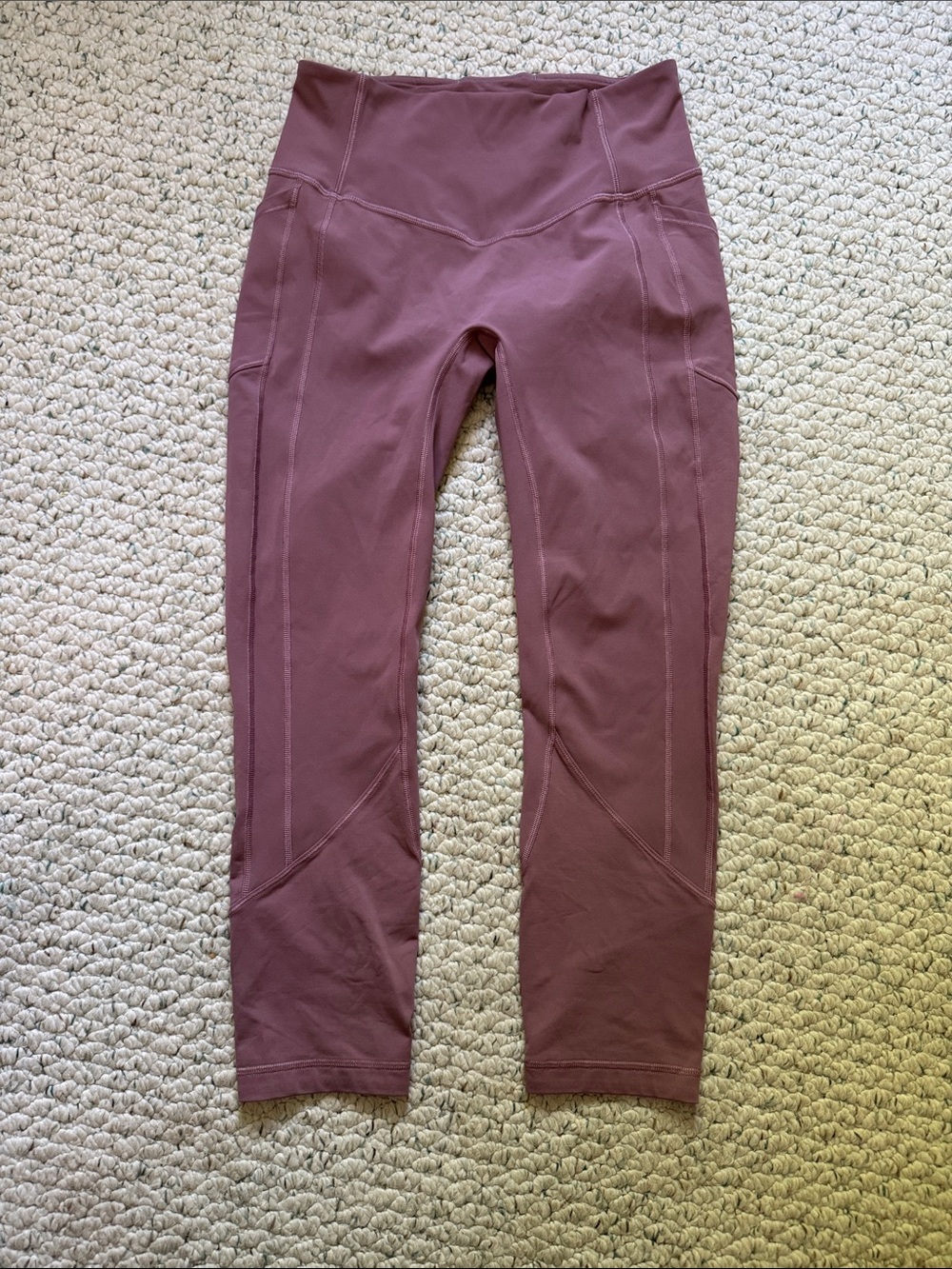 Lululemon High-Waist Mauve Performance Leggings